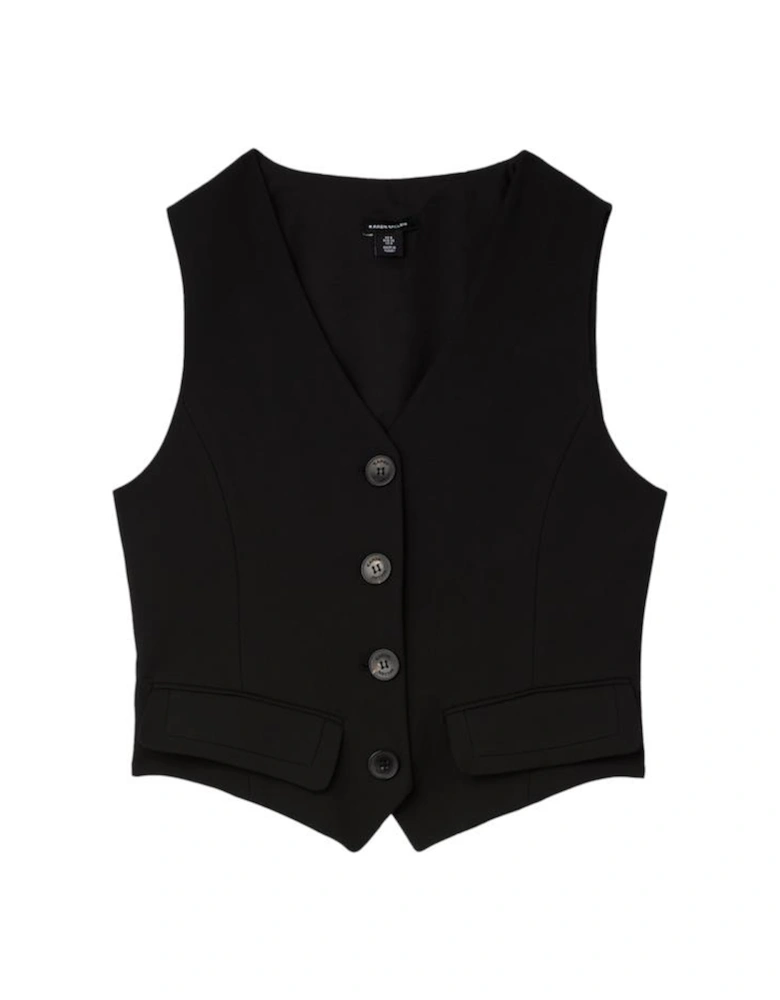Compact Stretch Tailored Buttoned Waistcoat
