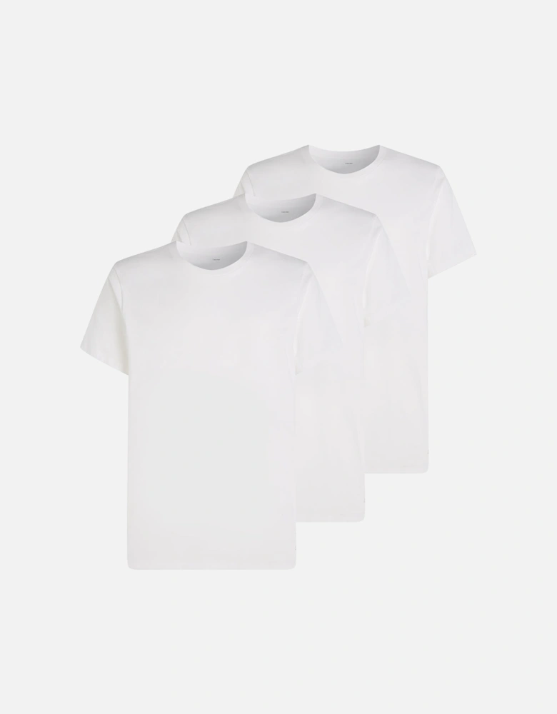 3-Pack Pure Cotton Crew-Neck T-Shirts, White