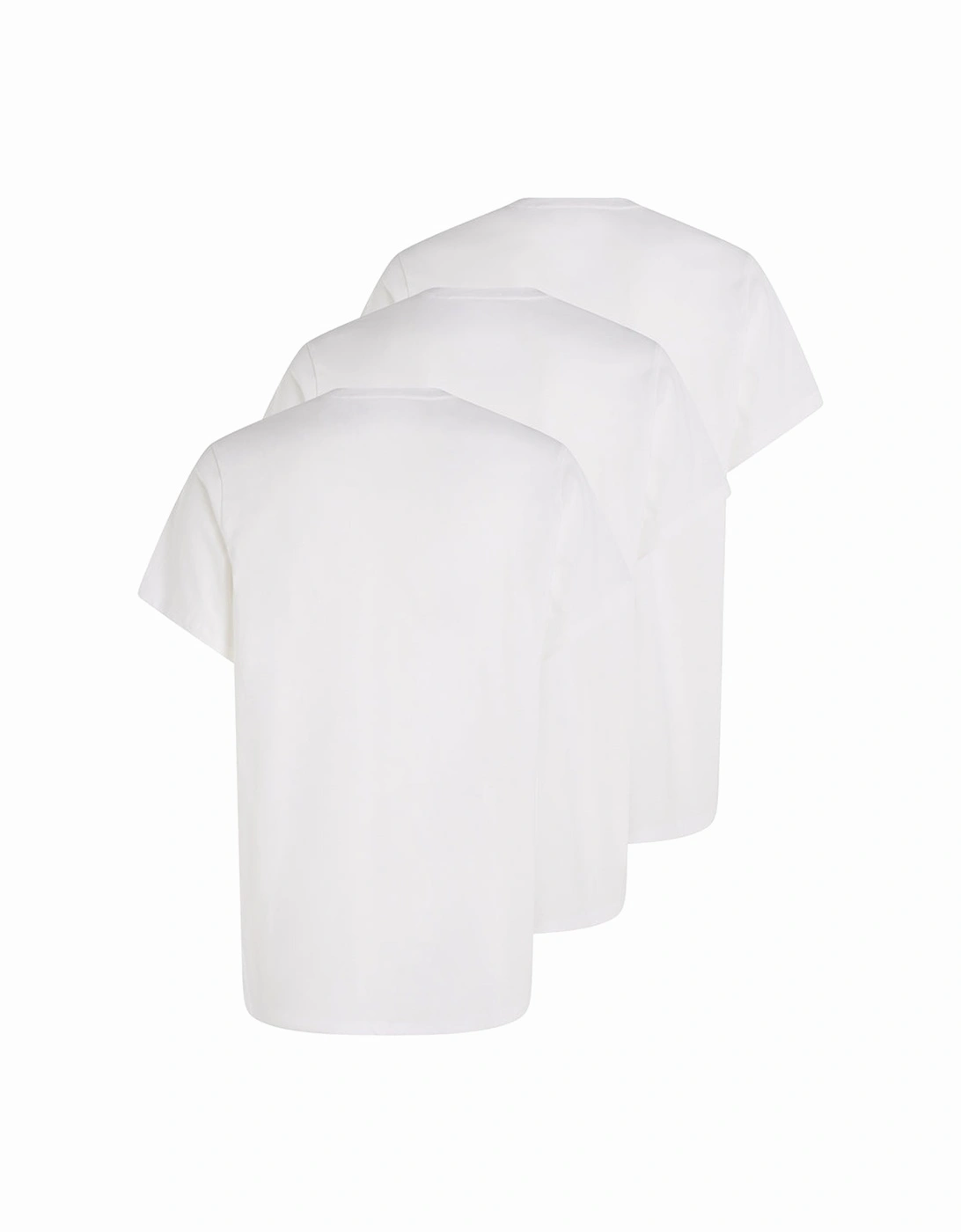 3-Pack Pure Cotton Crew-Neck T-Shirts, White