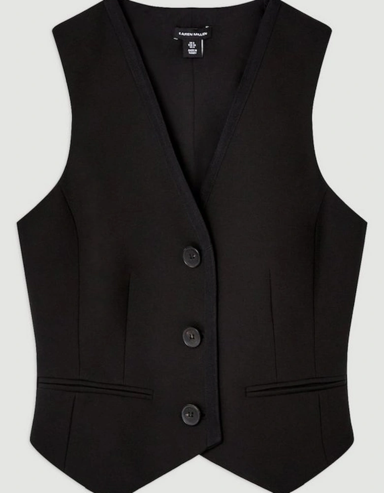 Clean Tailored Grosgrain Tipped Waistcoat