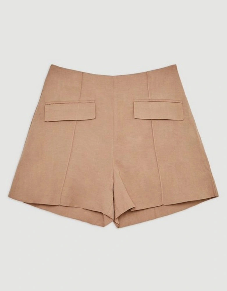 Viscose Linen Pocket Detail Shorts