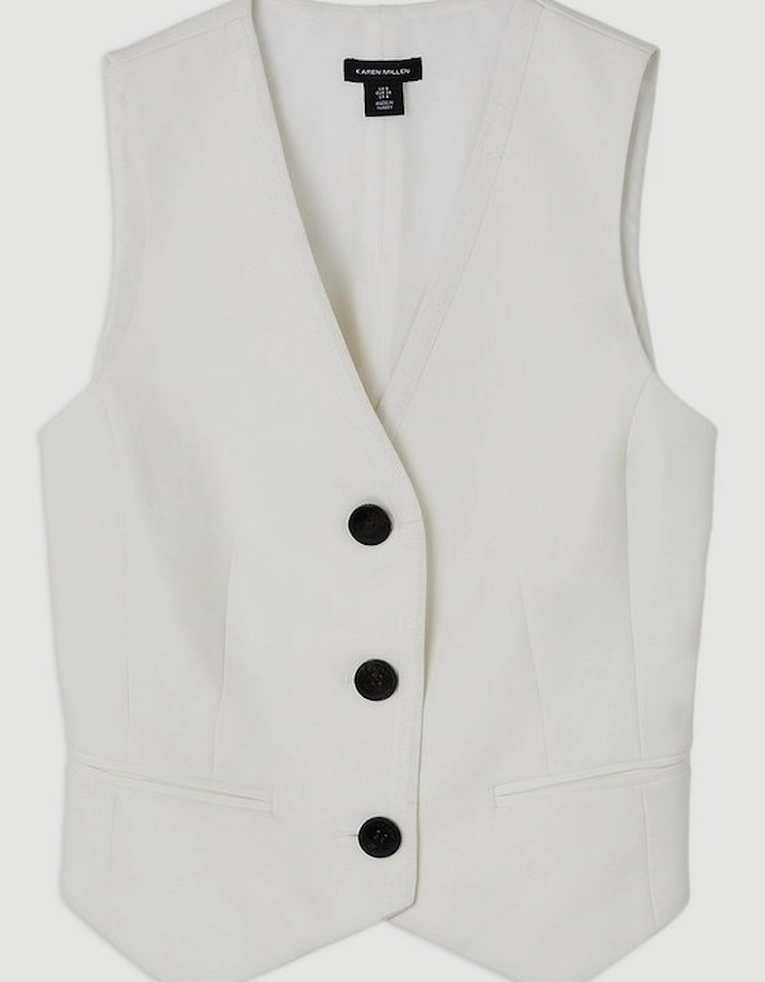 Clean Tailored Grosgrain Tipped Waistcoat