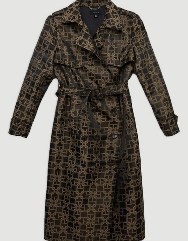 Plus Size Tailored Double Breasted Belted Trench Coat