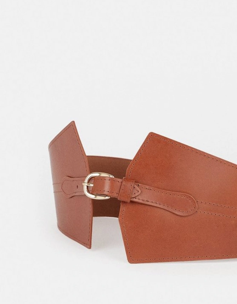 Leather Wide Waist Belt