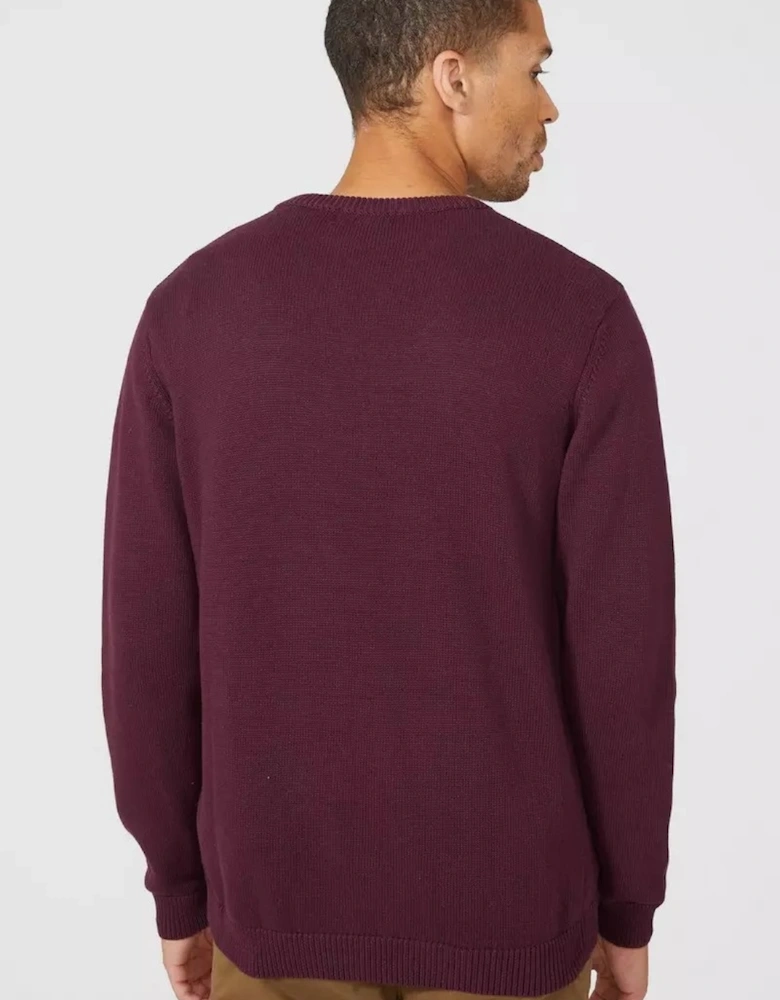Mens Premium Cotton V Neck Jumper
