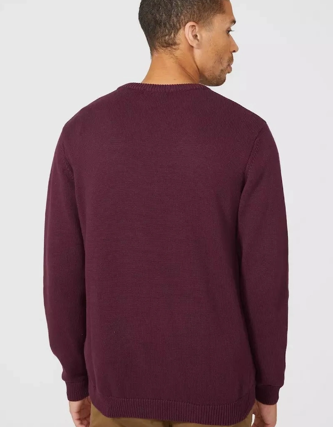 Mens Premium Cotton V Neck Jumper
