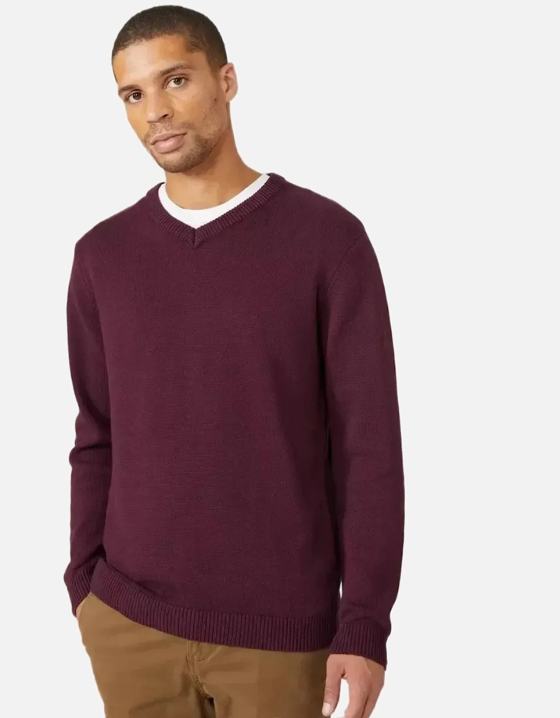 Mens Premium Cotton V Neck Jumper, 6 of 5