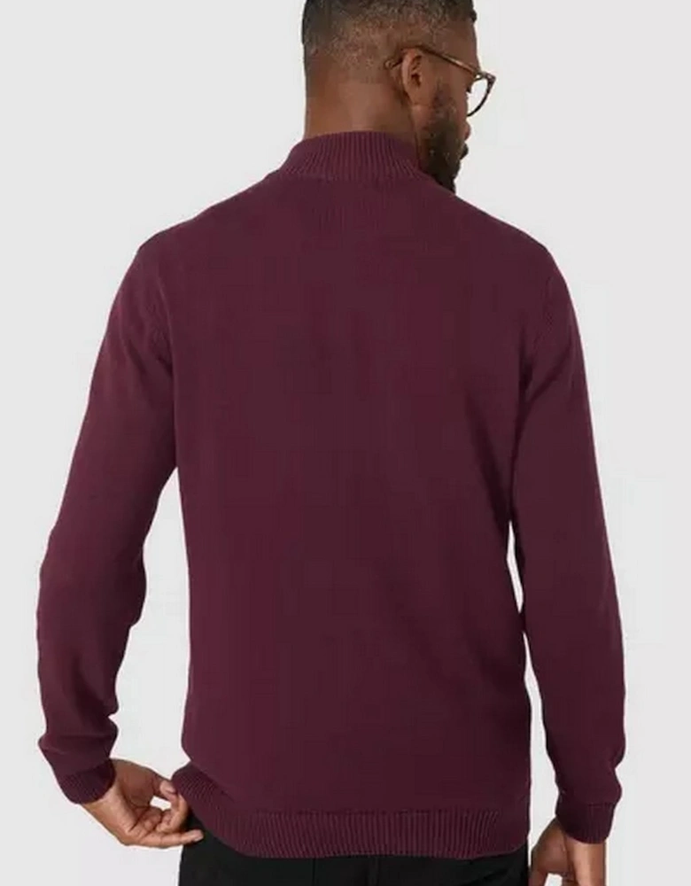 Mens Premium Cotton Funnel Neck Jumper