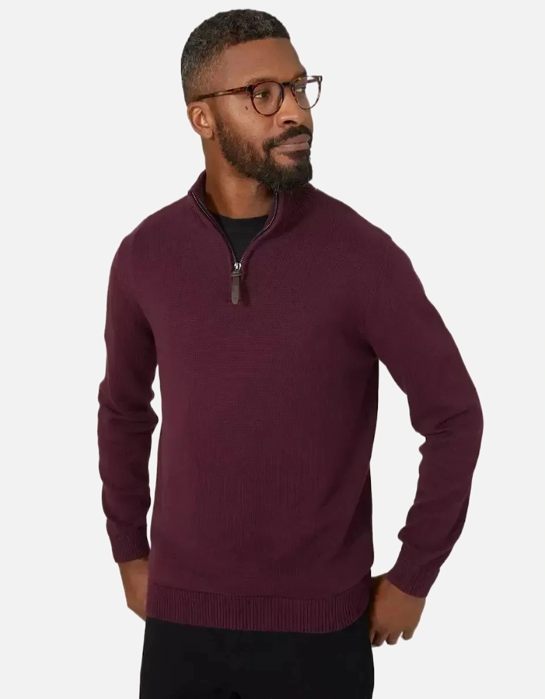 Mens Premium Cotton Funnel Neck Jumper, 6 of 5