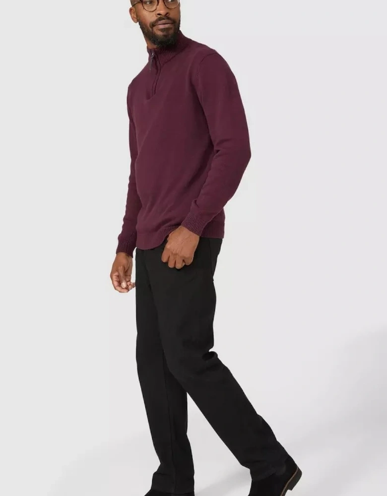 Mens Premium Cotton Funnel Neck Jumper