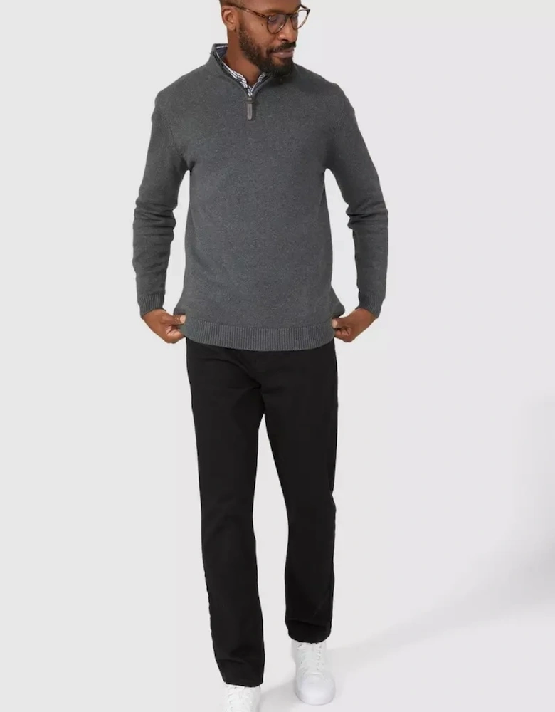 Mens Premium Cotton Funnel Neck Jumper