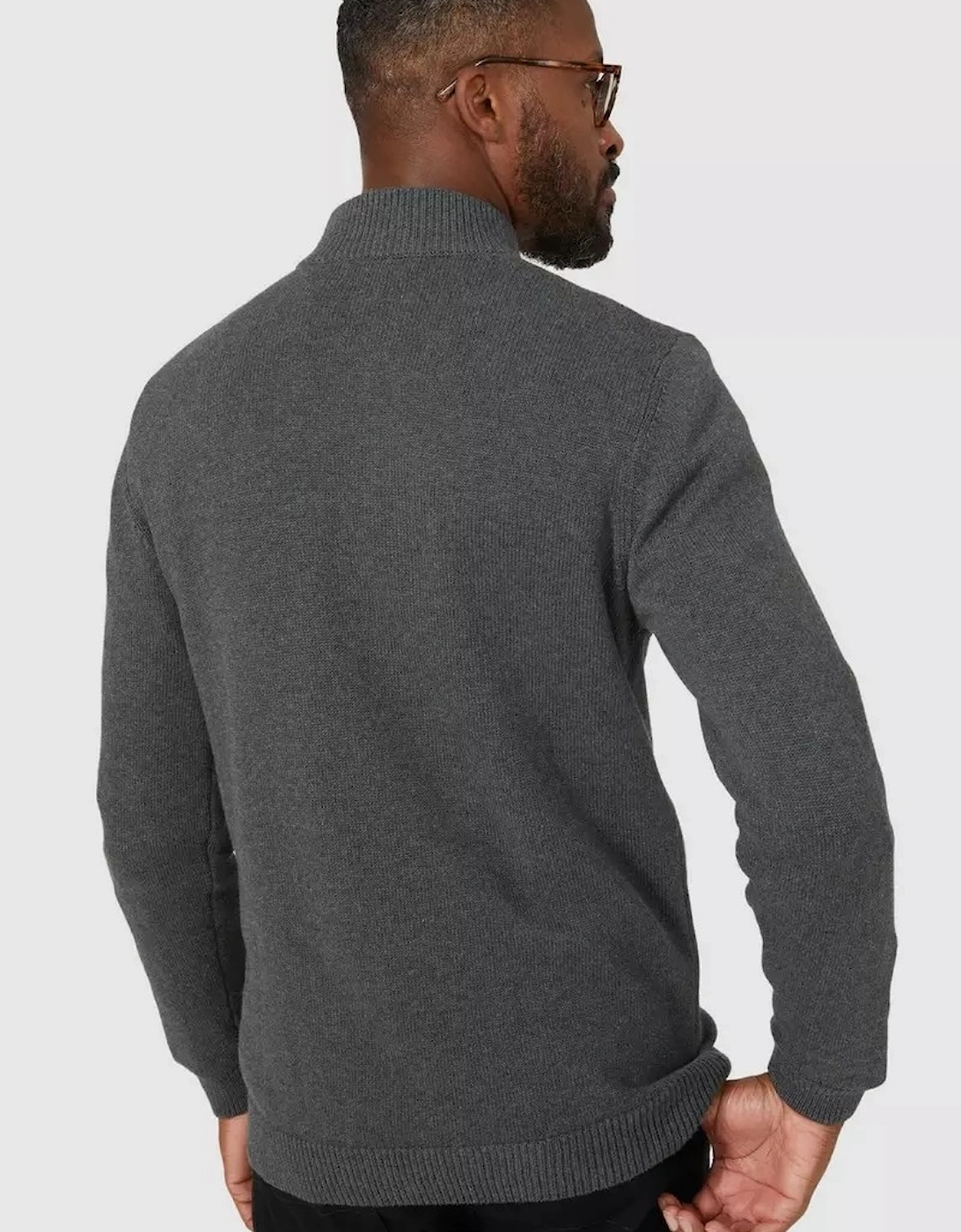 Mens Premium Cotton Funnel Neck Jumper