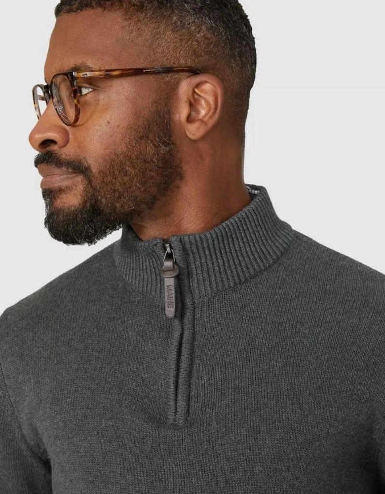 Mens Premium Cotton Funnel Neck Jumper
