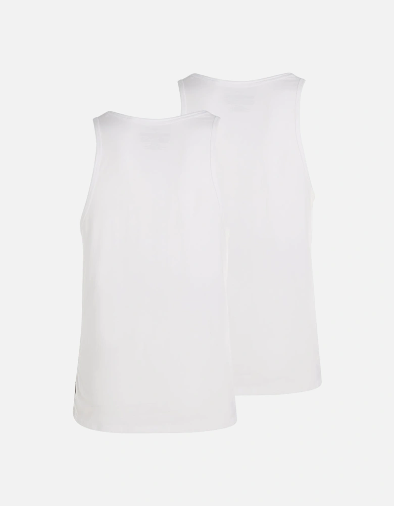 2-Pack Modern Cotton Lounge Tank Tops, White