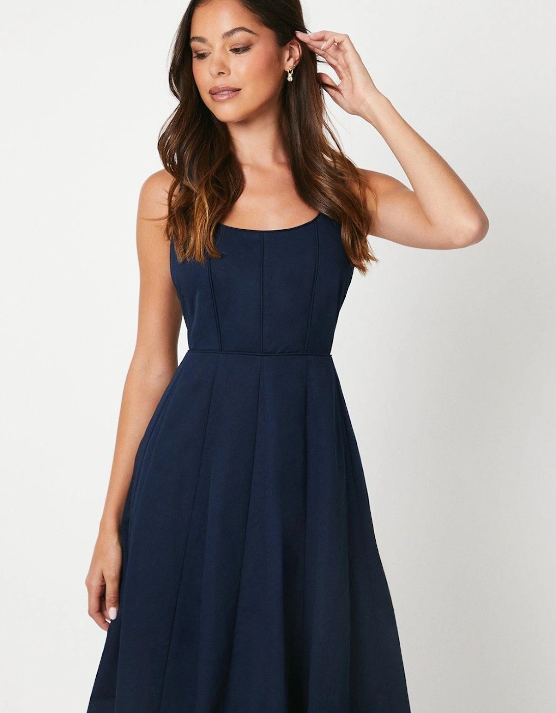 Square Neck Midi Dress