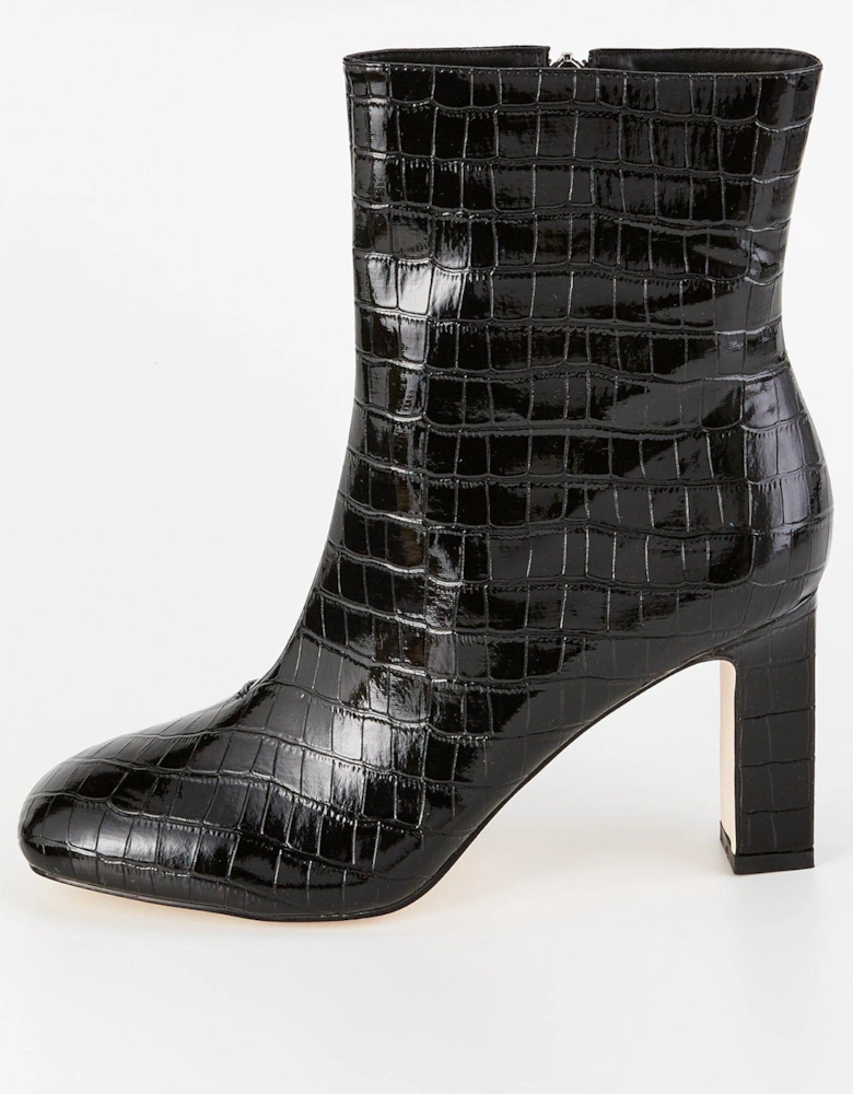 Marsell Croc Ankle Boot - Black