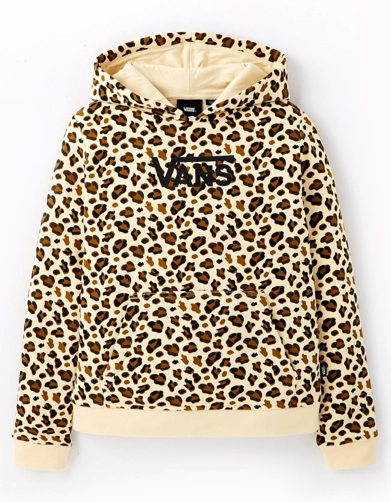 Girls Felidae Leopard Hoodie - Brown