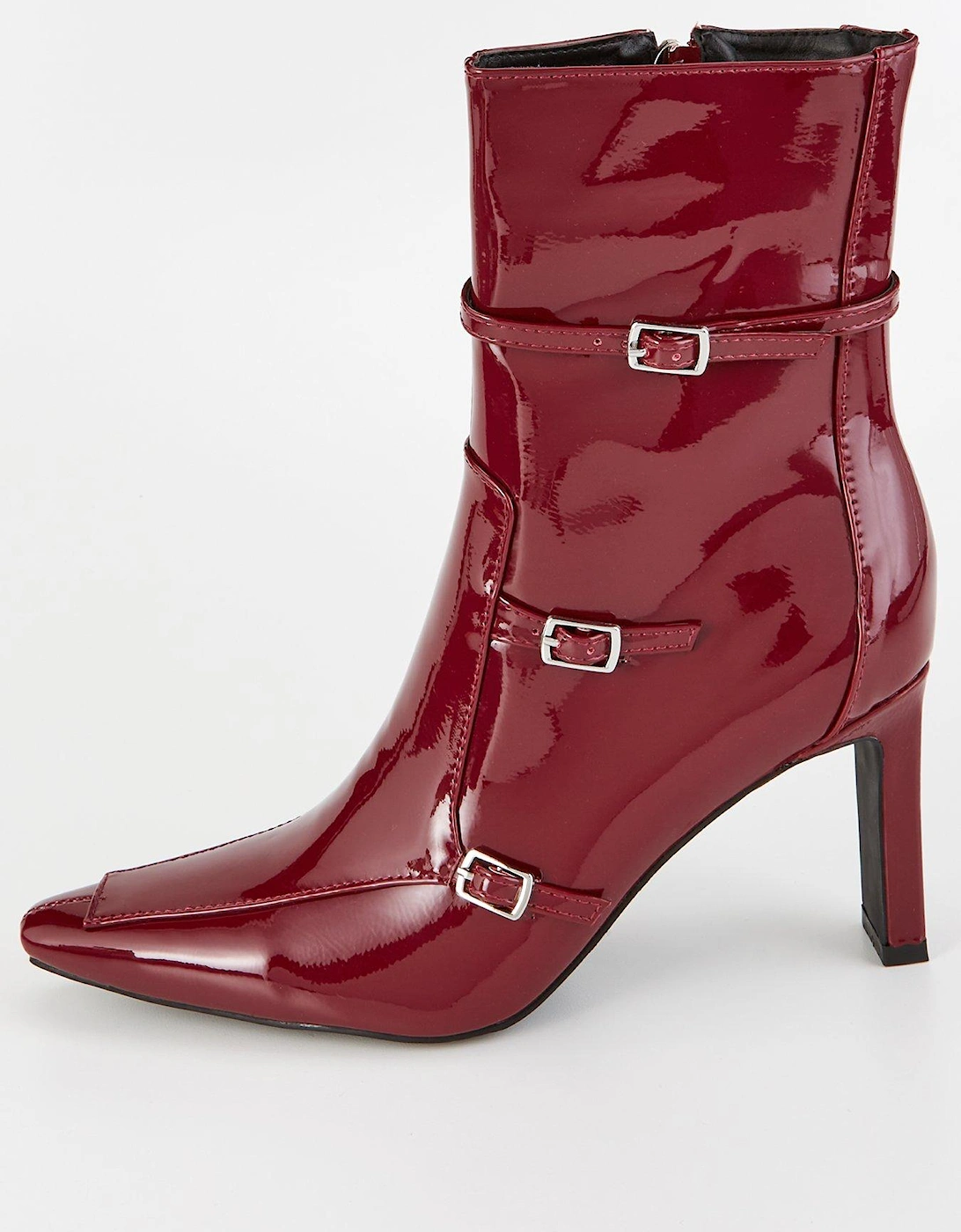 Brinkley Buckle Ankle Boot - Burgundy, 8 of 7