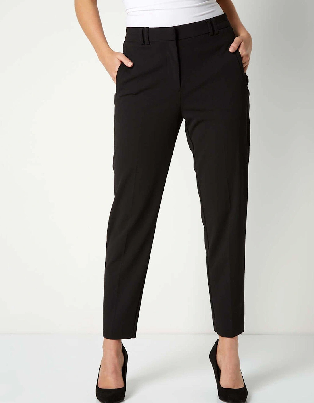 Straight Leg Stretch Trouser - Black, 2 of 1