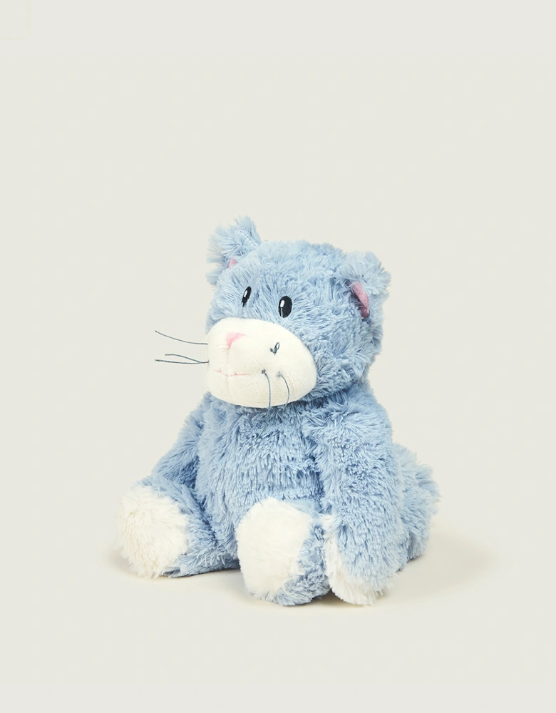 Plush Cat (Blue Sitting) Microwavable