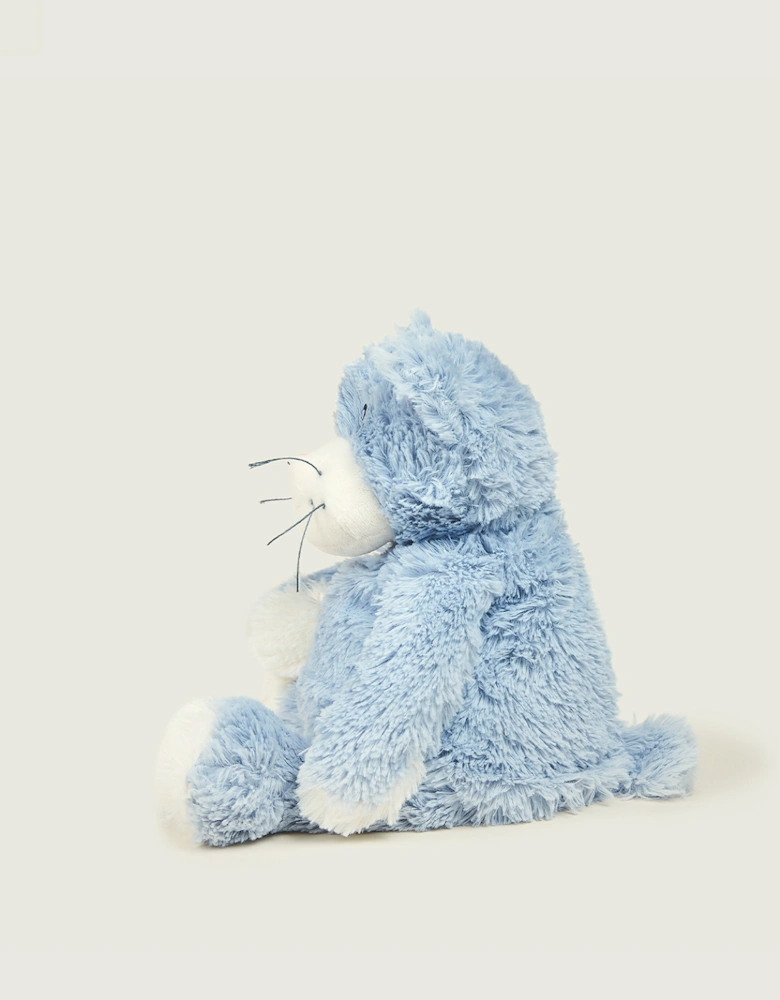 Plush Cat (Blue Sitting) Microwavable