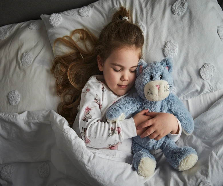 Plush Cat (Blue Sitting) Microwavable