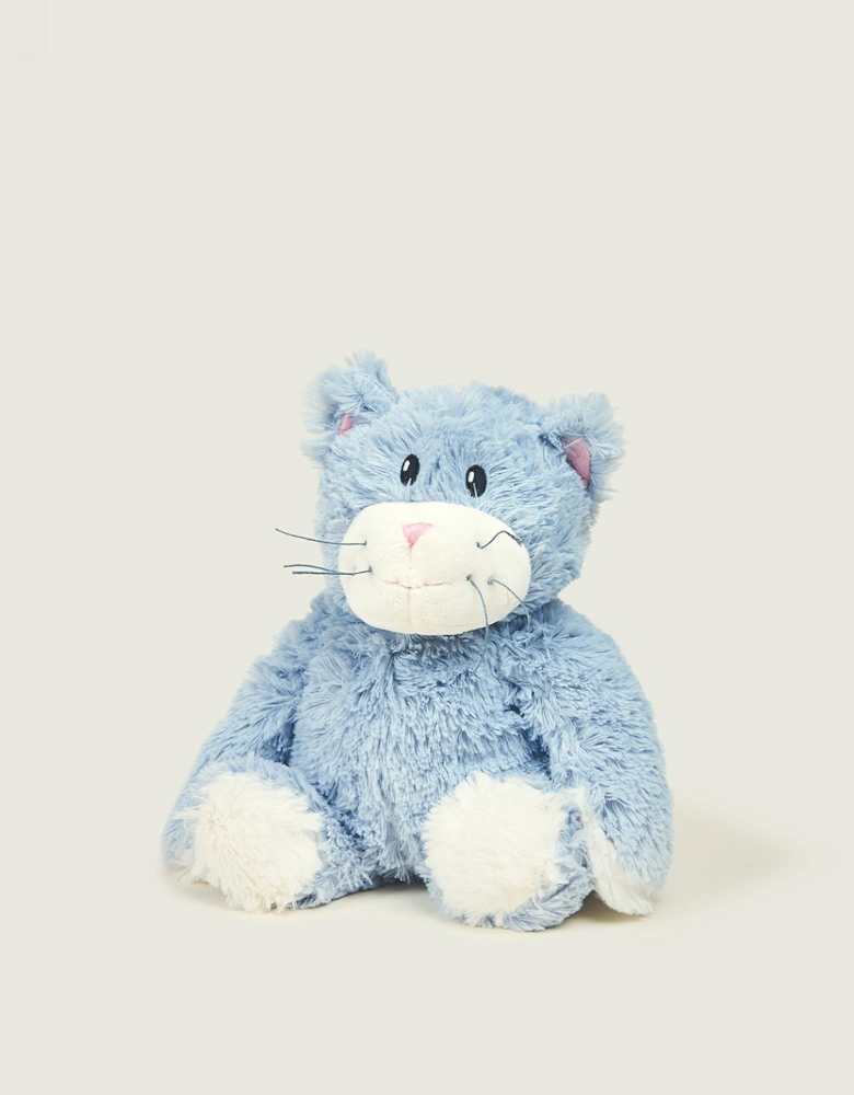 Plush Cat (Blue Sitting) Microwavable