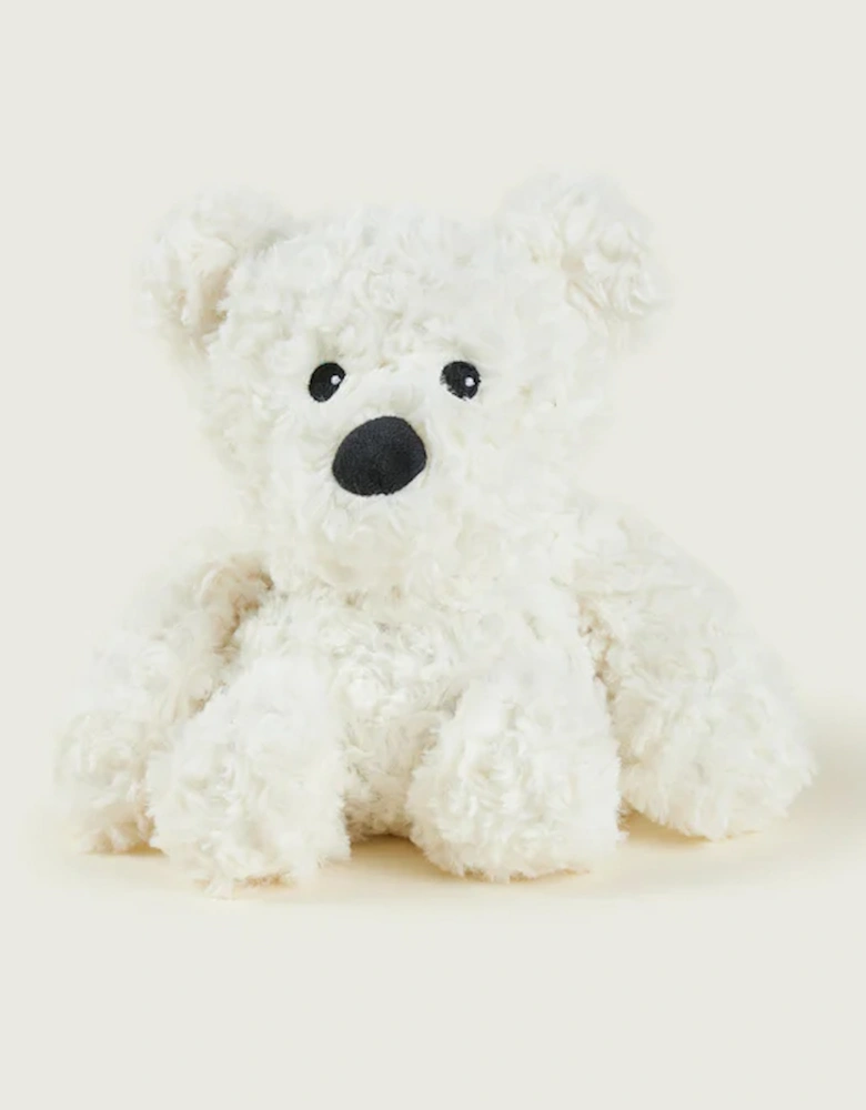 Plush Cream Curly Bear Microwavable