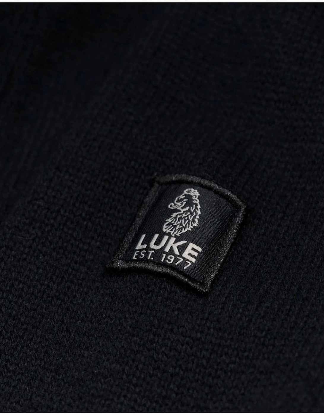 Luke Chunky Knit Button Jacket Black