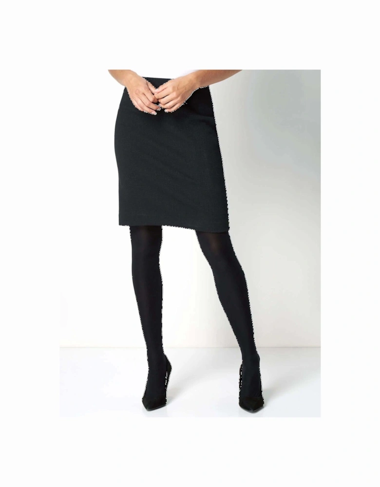 Short Textured Jersey Skirt - Black