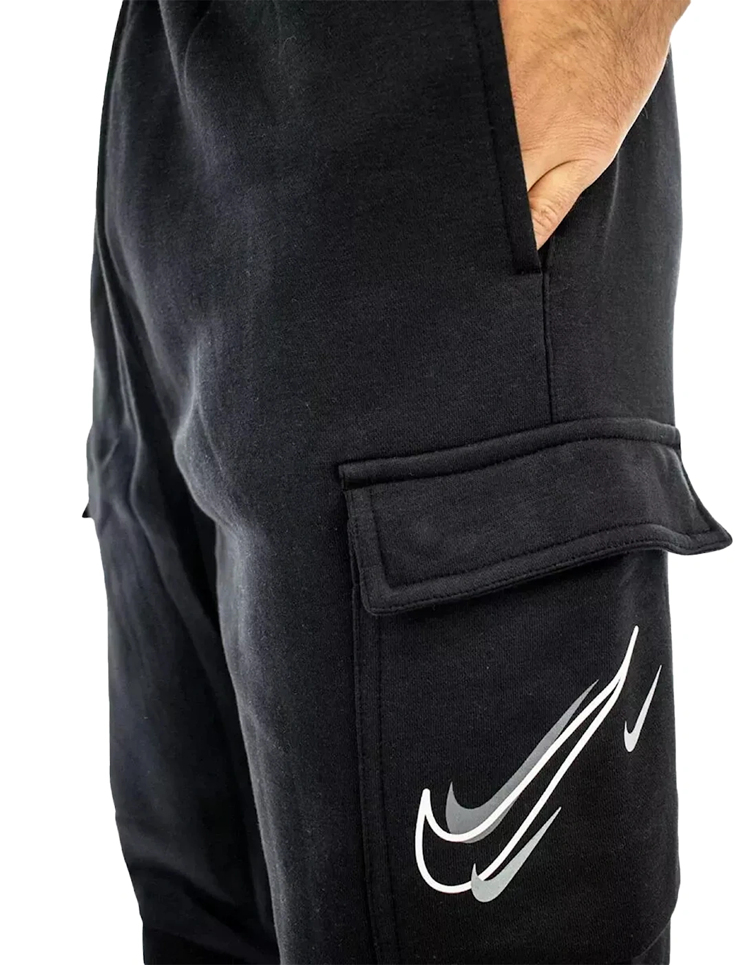 DQ3946 Mens Tracksuits Multi Swoosh Fleece Sweatshirt Cargo Cuffed Jogger