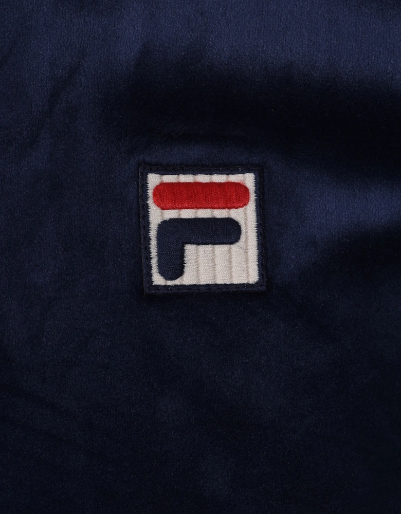 Vintage Merrick Velour Track Top Navy/Gardenia