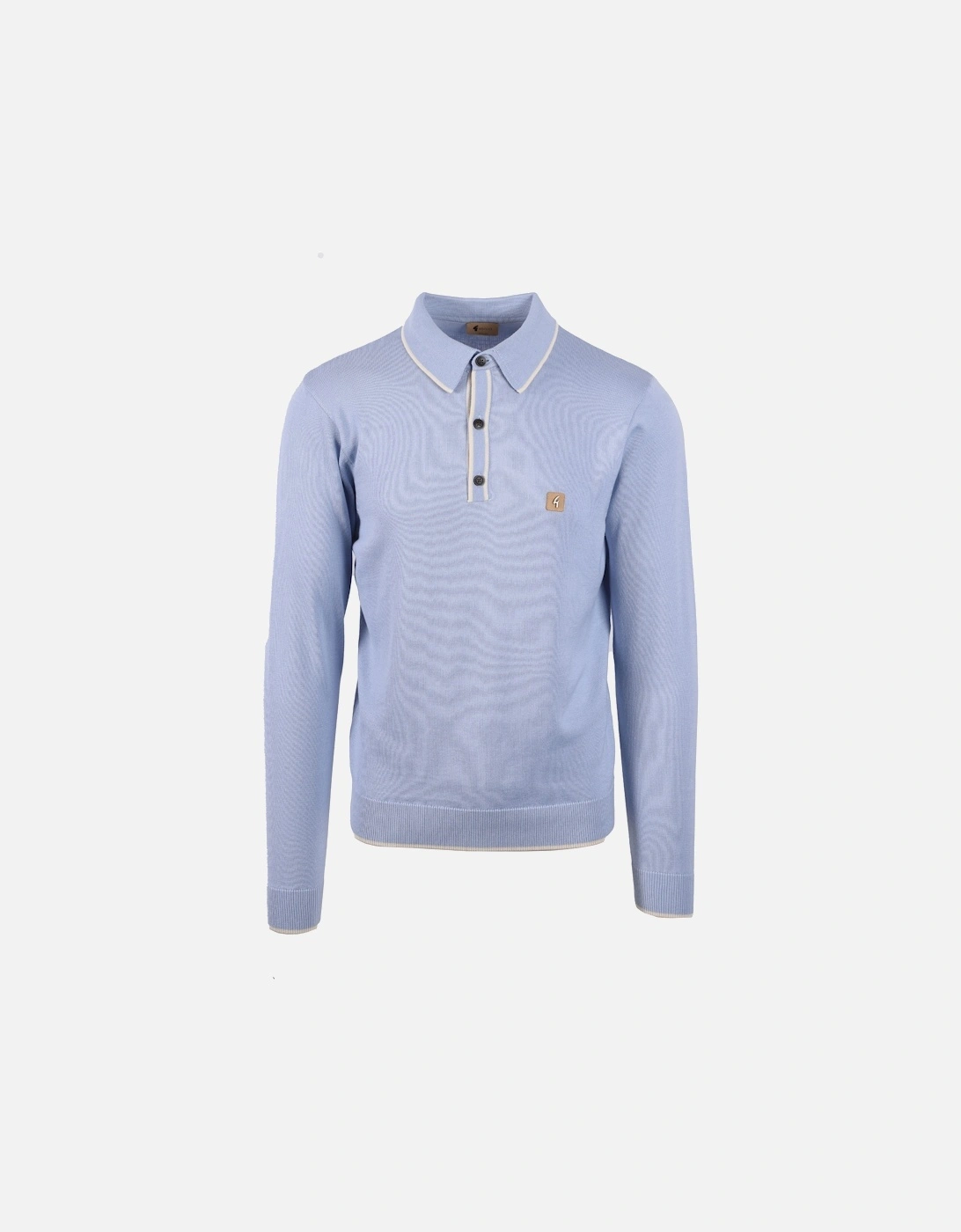 Vintage Lineker Long Sleeved Knitted Polo Dusk, 4 of 3