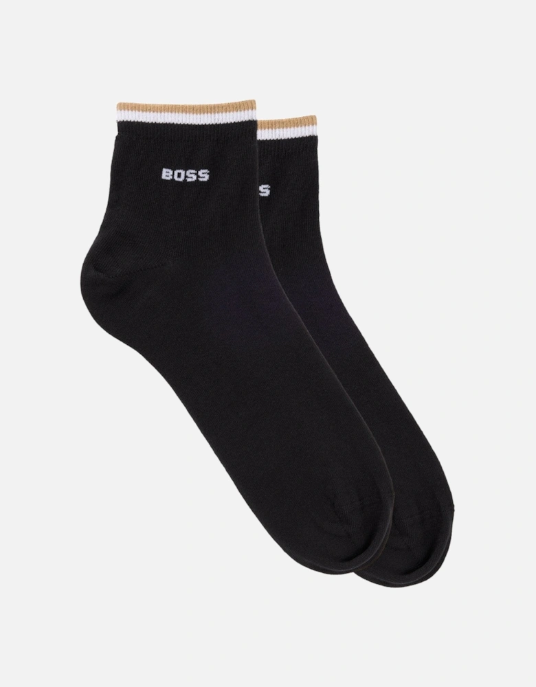 BOSS Black 2P SH Stripe CC Socks 001 Black