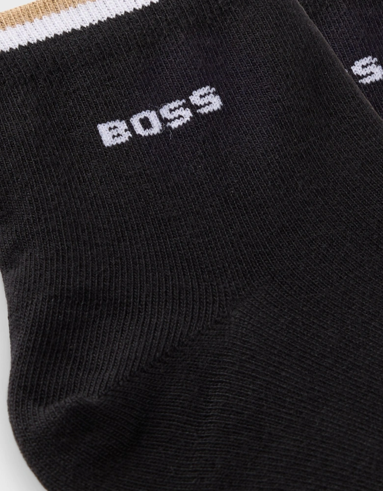 BOSS Black 2P SH Stripe CC Socks 001 Black