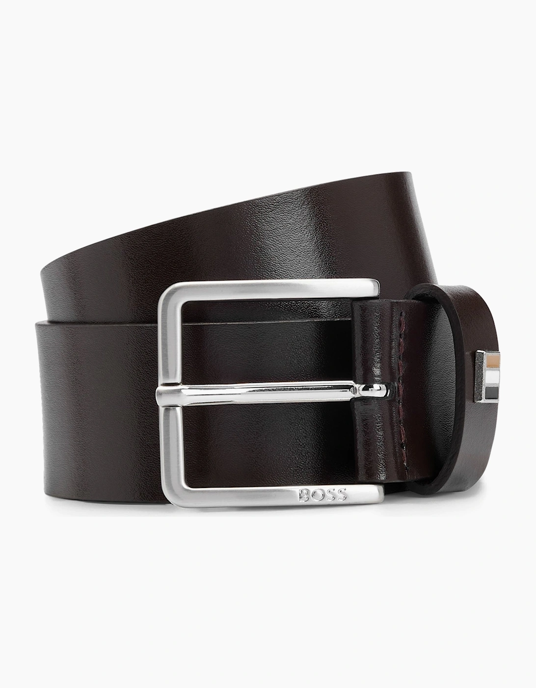 Boss Ther Flag E Sz35 Leather Belt - Brown - Size: 90