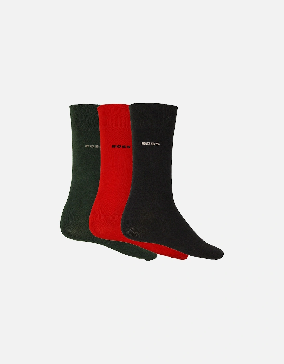 3-Pack Socks Gift Set, Black/Red/Green, 6 of 5