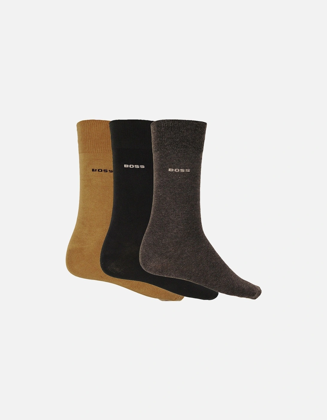 3-Pack Socks Gift Set, Black/Beige/Grey, 6 of 5