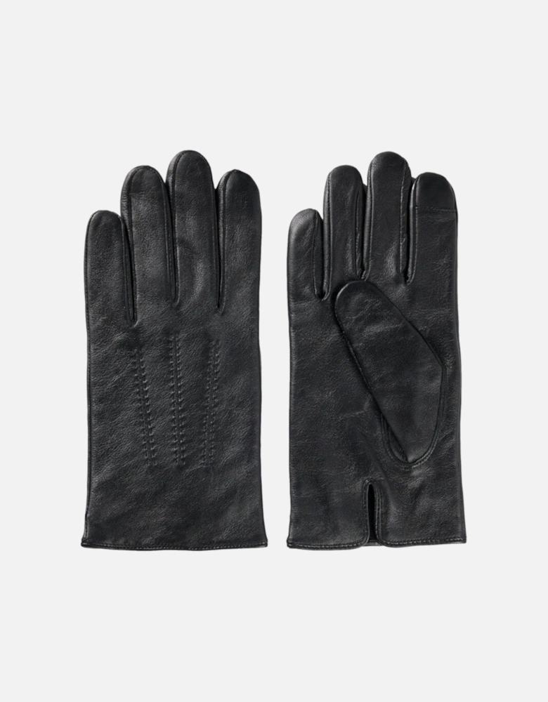 BOSS Black Hainz-ME Leather Gloves A1-24 001 Black