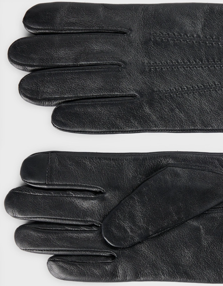 BOSS Black Hainz-ME Leather Gloves A1-24 001 Black