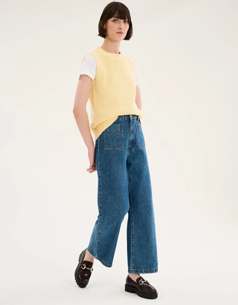 Bobbi Cotton Vest in Lemon