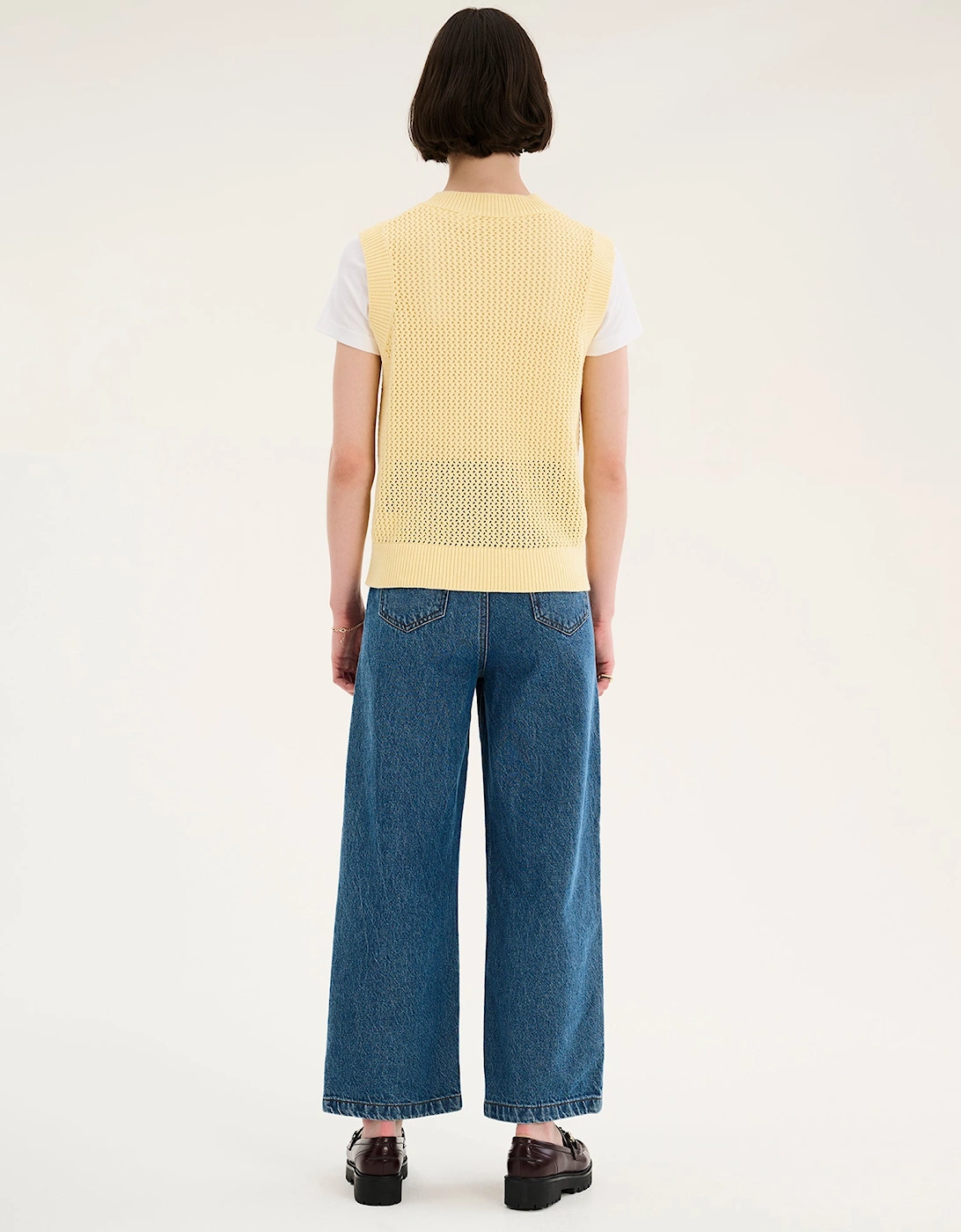 Bobbi Cotton Vest in Lemon