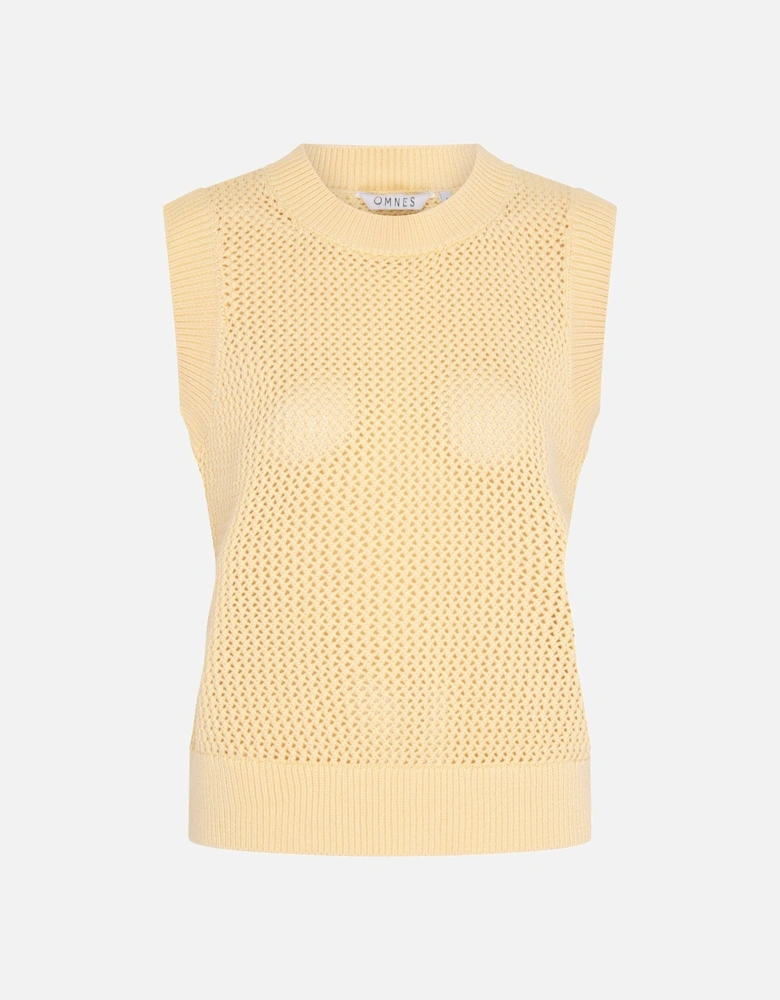 Bobbi Cotton Vest in Lemon