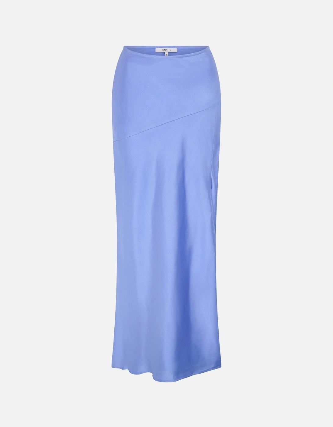 Jackie Asymmetric Midi Skirt in Blue