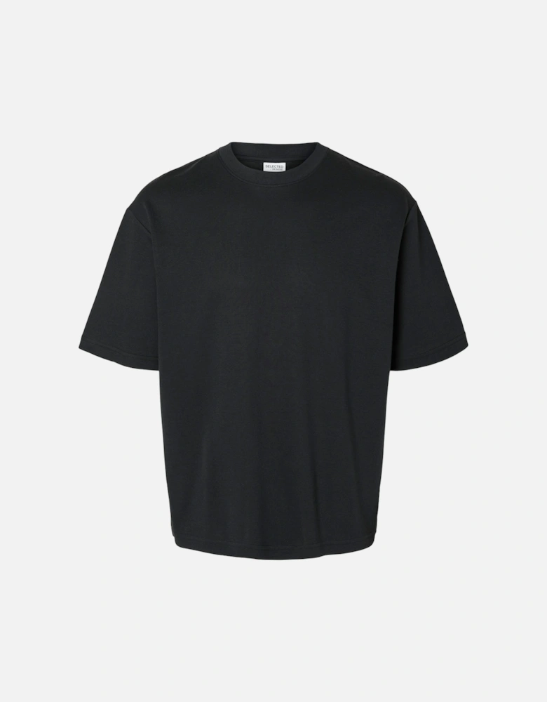 Homme Oscar Loose Short Sleeve O-neck Tee Black