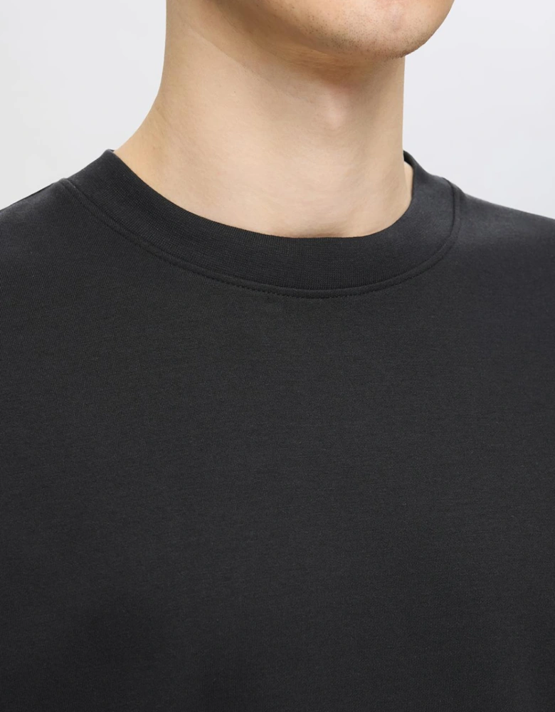 Homme Oscar Loose Short Sleeve O-neck Tee Black