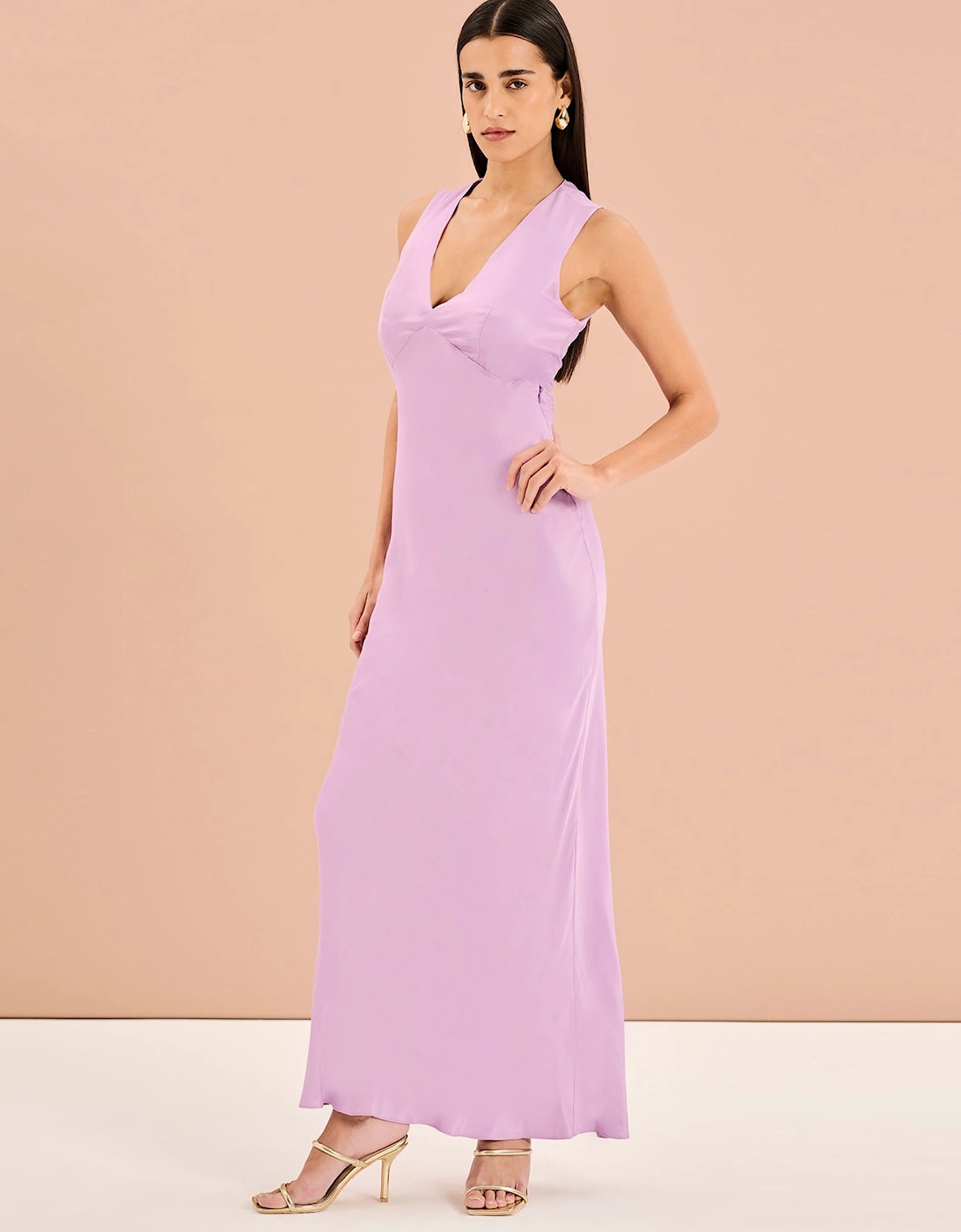 Nova Tie Back Dress in Lilac, 6 of 5