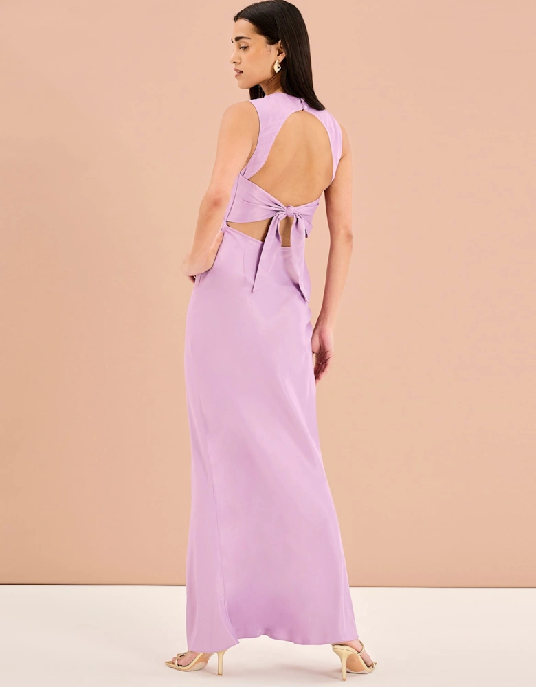Nova Tie Back Dress in Lilac