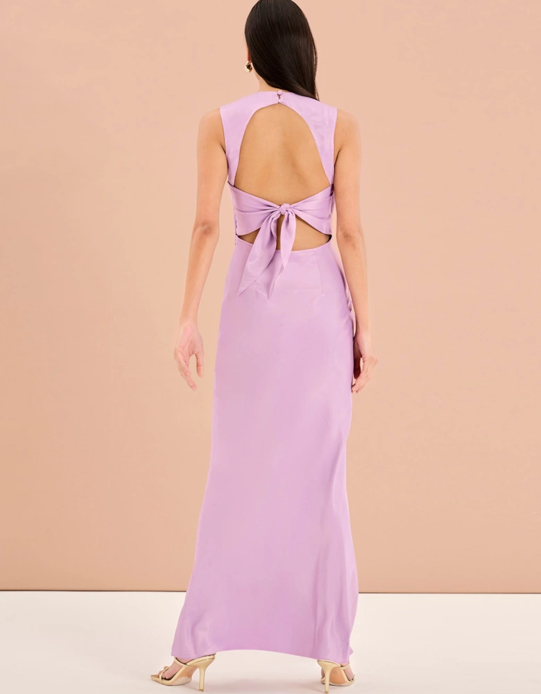 Nova Tie Back Dress in Lilac