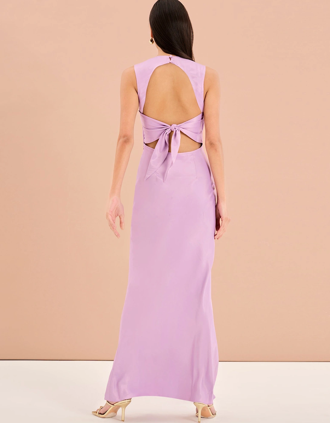 Nova Tie Back Dress in Lilac